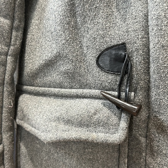 ZARA Winter Coat XS Grey White Fur Lined Hood Toggle Coat - Picture 4 of 10